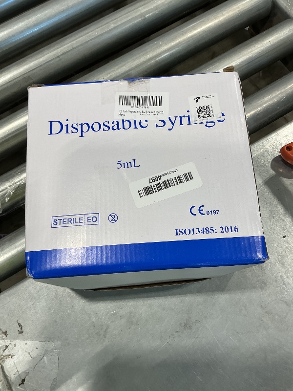 Photo 1 of 100 Pack Disposable 5ml/cc Lab Syringes with 22Ga 1.25 Inch Needle Luer Lock, Individually Sealed Packed