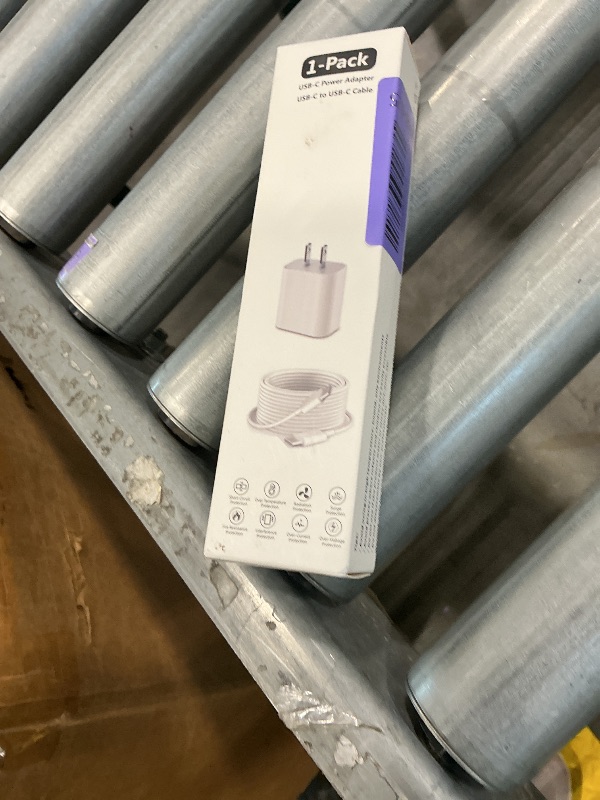Photo 1 of 10ft Cable for Apple iPhone 16 15 Pro Max Charger Fast Charging iPad AirPods 4 (USB-C), 20w Type C Blcok 10-ft Long USB C to C Cord White 1Pack