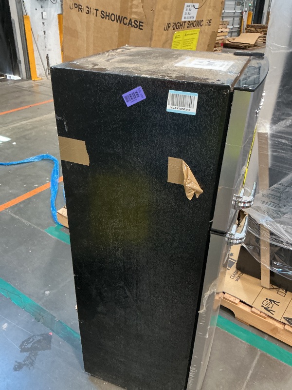 Photo 1 of [IMPORTANT: See Clerk Notes] Frigidaire, 2 Door Apartment Size Refrigerator/Freezer Combo, 7.5 cu ft, Platinum Series, Stainless, 23" D x 21.5" W x 55.5" H