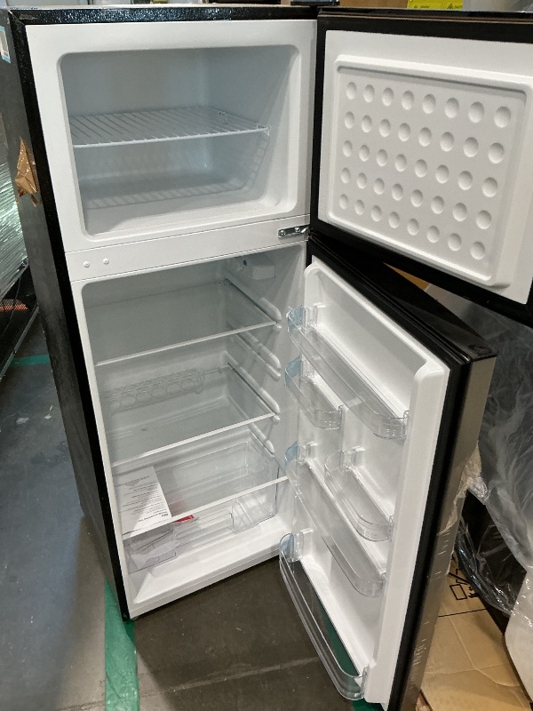 Photo 1 of [IMPORTANT: See Clerk Notes] Frigidaire, 2 Door Apartment Size Refrigerator/Freezer Combo, 7.5 cu ft, Platinum Series, Stainless, 23" D x 21.5" W x 55.5" H