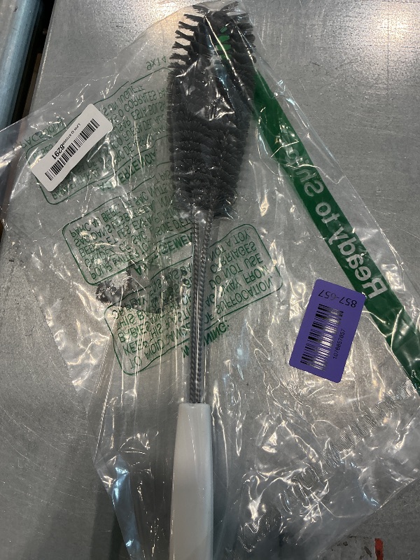 View 2 of 16 inches Long Handle Black Bottle Cleaning Brushes - Perfect for Baby Bottles, Sports Bottles, Glassware, Mugs, Jars, and Stemware (1-pc)
