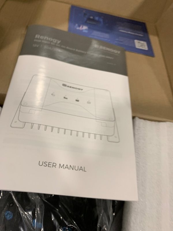 Photo 1 of Renogy 50 Amp MPPT Charge Controller 12V MPPT Solar Charge Controller, Capable for Solar Panel and Alternator Power Input, with DC to DC Battery Charger Function, for Gel, AGM, and Lithium Batteries