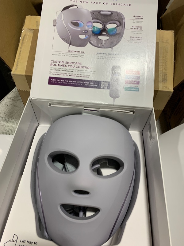 Photo 1 of Shark CryoGlow LED Face Mask with Under-Eye Cooling, Anti-Ageing & Blemish Repair, Red & Blue LED, Infrared Light Therapy, USB-C, Remote Control, Storage Bag, Lilac Chill, FW312PL