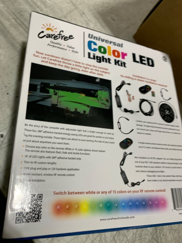 Photo 1 of Carefree SR0112 15 Colors including White Color LED universal RV Awning Light Kit, Pack