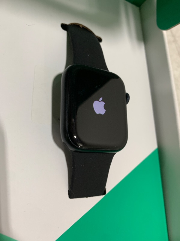 Photo 1 of Apple Watch Series 9 [GPS, 45mm] - Midnight Aluminum Case with Midnight Sport Band, M/L (Renewed Premium)