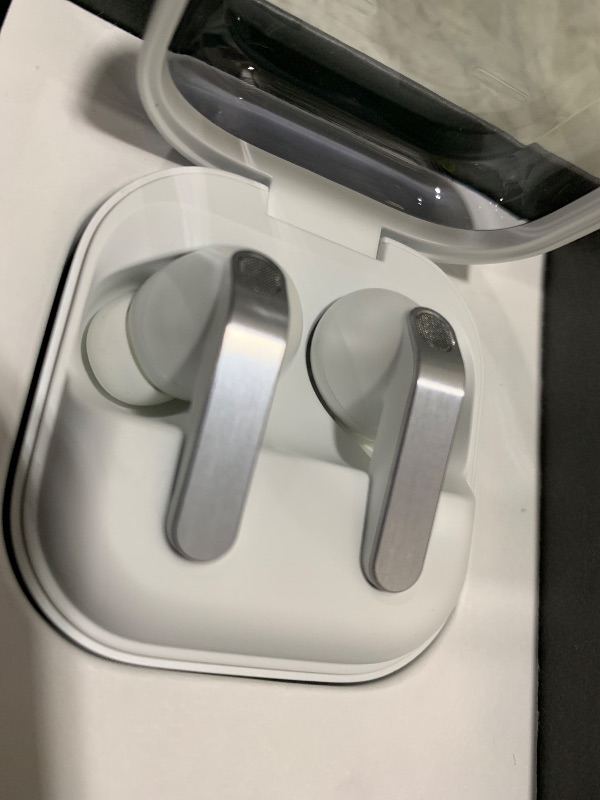 Photo 1 of Samsung Galaxy Buds 4 Pro (2026) AI True Wireless Bluetooth Earbuds, Hi-Res Audio, 2-Way Speaker, ANC 2.0, Optimized Comfort, IP57, Live Translation, White [US Version, 2 Yr Warranty]