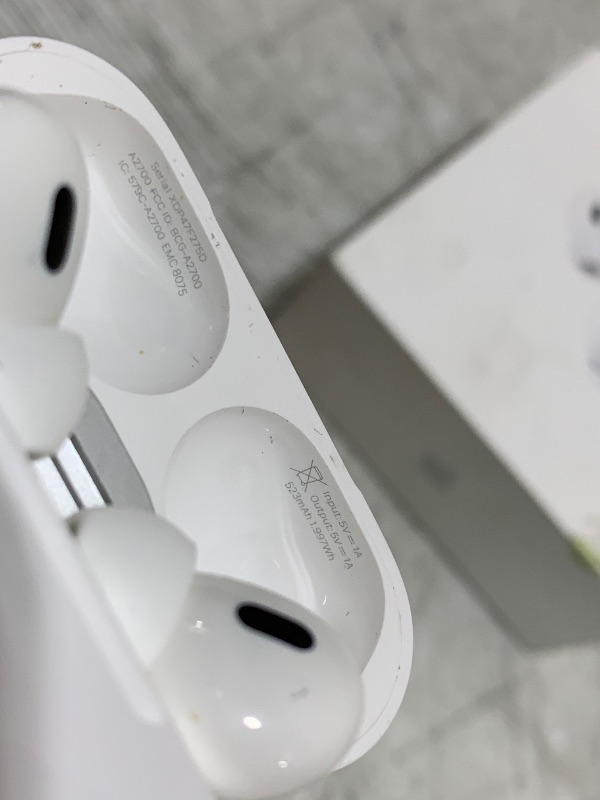 Photo 1 of Apple AirPods Pro (2nd Gen) Wireless Earbuds, Up to 2X More Active Noise Cancelling, Adaptive Transparency, Personalized Spatial Audio MagSafe Charging Case (Lightning) Bluetooth Headphones for iPhone