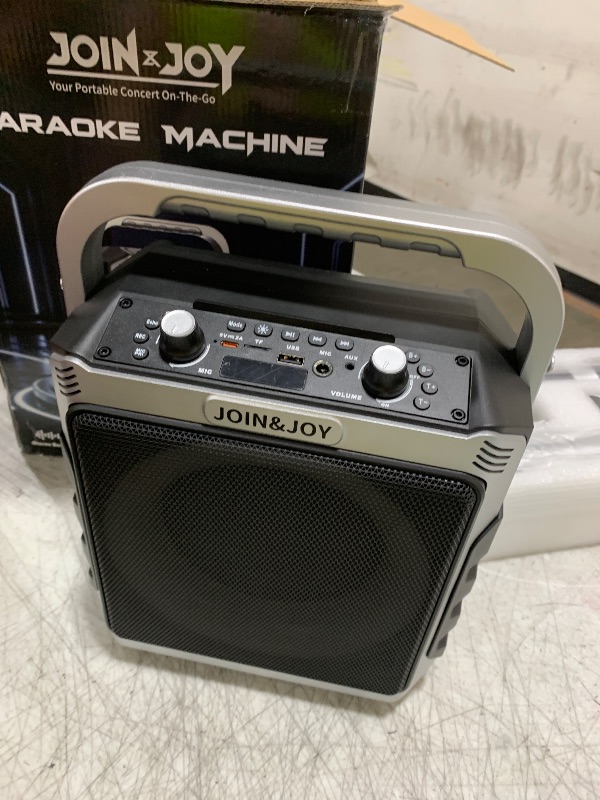 Photo 1 of Portable Karaoke Machine, with Wireless Microphones, Bluetooth Party Speaker with LED Lights, Loud Subwoofer, USB/AUX, Outdoor Karaoke Speaker for Adults & Kids, Home & Party