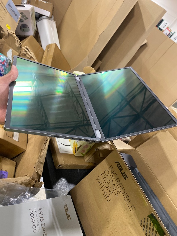 Photo 1 of ASUS ZenScreen Duo OLED 360° Foldable Portable Monitor (MQ149CD) - Dual 14-inch, 16:10, 1920x1200, DisplayHDR400 True Black, 100% DCI-P3, Delta<2, Dual USB-C, Mini-HDMI, Kickstand, 3 yr Warranty