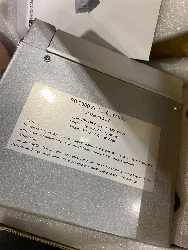 Photo 1 of ZHENYUAN PD9380 Power Converter 80Amp 120V to 12V RV Converter/Charger Compatible with PD9300 Series RV Camper Caravans/Trailer/Battery 1300W