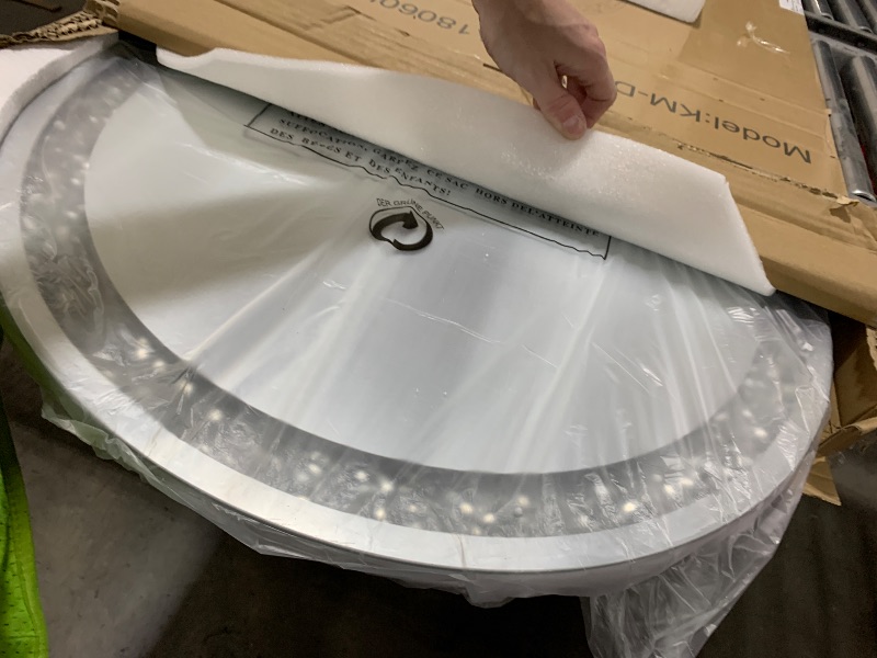 Photo 1 of 71"×24" Full-Length Mirror with Lights- Arch Crystal Crush Diamond Wall Mounted Hanging Diamond Mirror Leaning for Living Room Bedroom