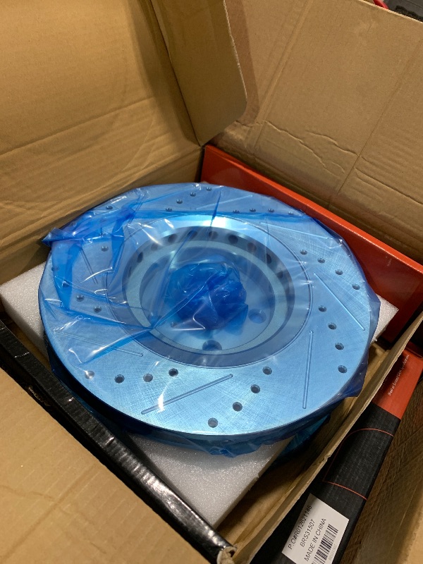 Photo 1 of A-Premium Front and Rear Drilled and Slotted Disc Brake Rotors + Ceramic Pads Kit Compatible with Select Toyota Model - Highlander 2008 2009 2010 2011 2012 2013 2014, 2.7L 3.3L 3.5L, 12-PC Set