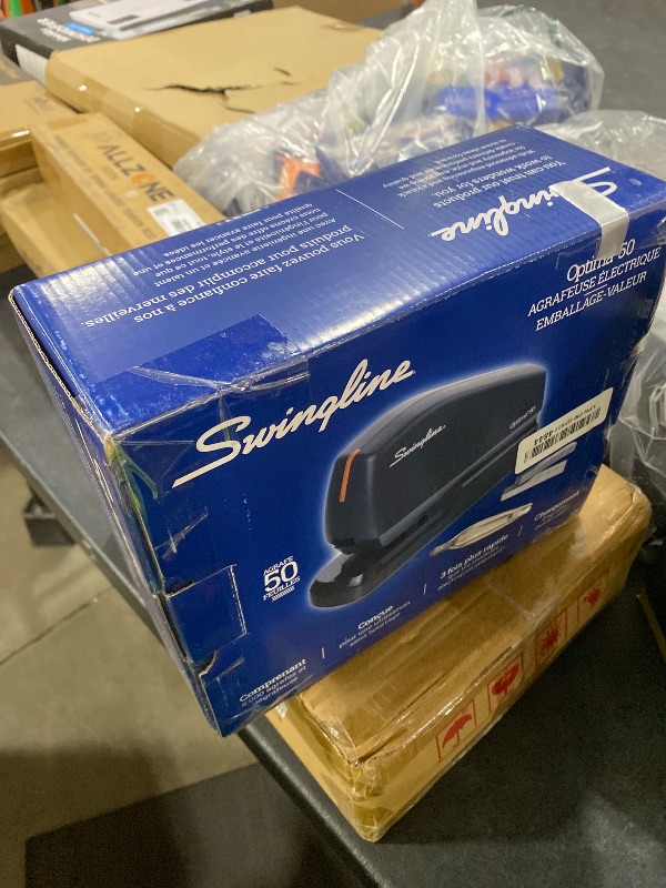 Photo 1 of Swingline Electric Stapler Value Pack, 50 Sheet Capacity, includes Optima 50 Stapler, 5000 Staples and Staple Remover (48209)