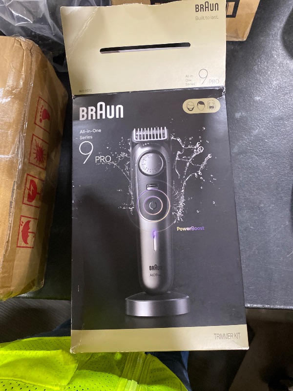 View 2 of Braun All-in-One Series 9 PRO Men's Electric Beard Trimmer, Hair Clipper, Shaver & Razor for Face, Hair & Body, AIO 9570 with Gillette Labs Razor, Cordless