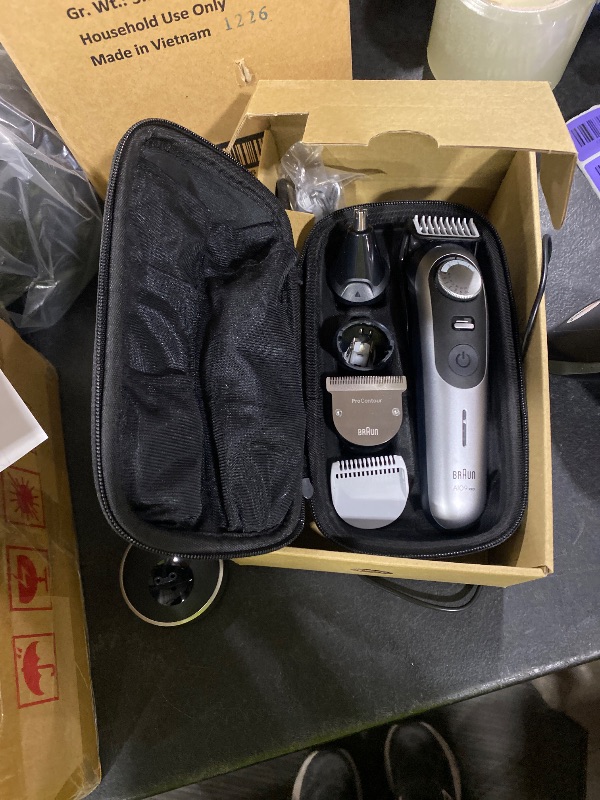 View 3 of Braun All-in-One Series 9 PRO Men's Electric Beard Trimmer, Hair Clipper, Shaver & Razor for Face, Hair & Body, AIO 9570 with Gillette Labs Razor, Cordless