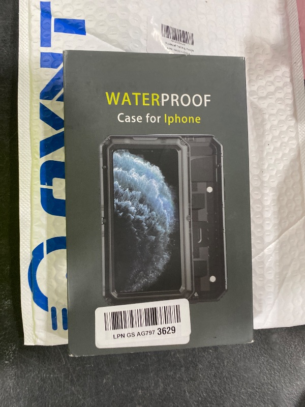 Photo 1 of Mitywah Waterproof Case for iPhone 7 Plus, iPhone 8 Plus Case Heavy Duty Shockproof Phone Case with Built-in Screen Protector, Full Body Underwater Protective Metal Case 5.5 inch, Black