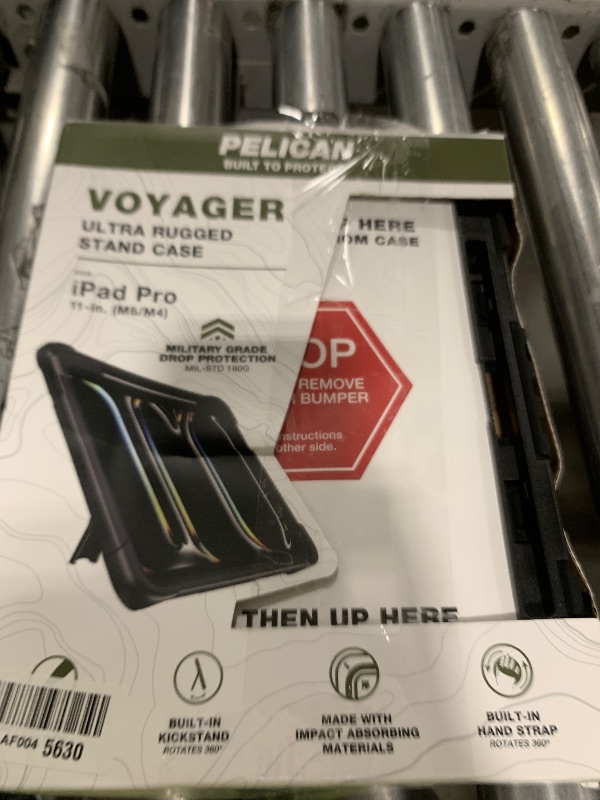 Photo 1 of Pelican Voyager iPad Pro 11 Inch Case (M5/M4) - Ultra Rugged iPad Pro Case with Pencil Holder & 360° Stand - Military-Grade Drop Protection - Adjustable Hand Strap & Two Lanyard Attach Points - Black