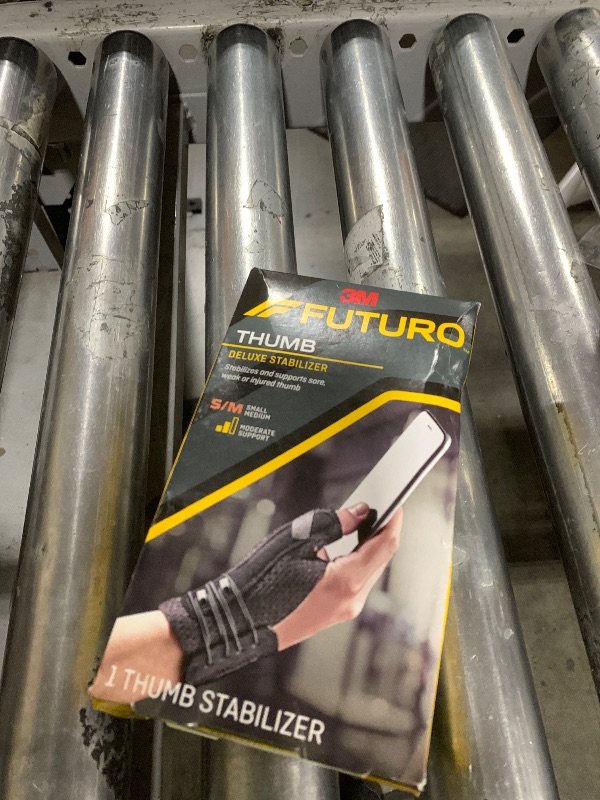 Photo 1 of Futuro Deluxe Thumb Stabilizer, Left or Right Hand, Small/Medium Size, Adjustable, Stabilizes and Supports Sore, Weak or Injured Thumb, Soft and Breathable Materials Enhance Comfort, 1 Piece