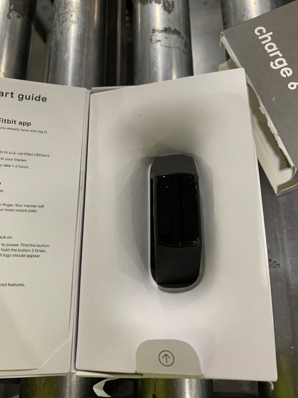 Photo 1 of Fitbit Charge 6 Fitness Tracker with Google Apps - Heart Rate on Exercise Equipment - 3-Month Google Health Premium Membership Included - Health Tools - Obsidian/Black - Small&Large Bands Included