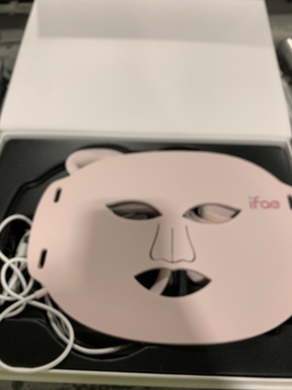 Photo 1 of IFAE Red Light Therapy for Face and Neck, Red Light Therapy Mask with 850nm Infrared (NIR) Portable Led Face Mask with Eye Protection and Remote for True Anti-Wrinkles Skincare at Home Pink