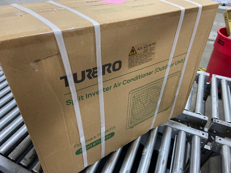 Photo 1 of TURBRO 9,000 BTU Ductless Mini Split AC with Heat Pump, Inverter Compressor, 19 SEER2, 115V, R32 Refrigerant, Pre-charged Evaporator, WiFi-Enabled, Works with App, AHRI Certified, Finnmark Series