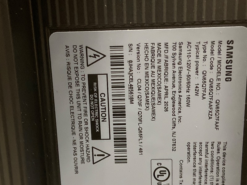 Photo 1 of Samsung 65-Inch Class QLED Q7F Series Samsung Vision AI Smart TV (2025 Model, 65Q7F) Quantum HDR, Object Tracking Sound Lite, Q4 AI Gen1 Processor, 4K upscaling, Gaming Hub, Alexa Built-in