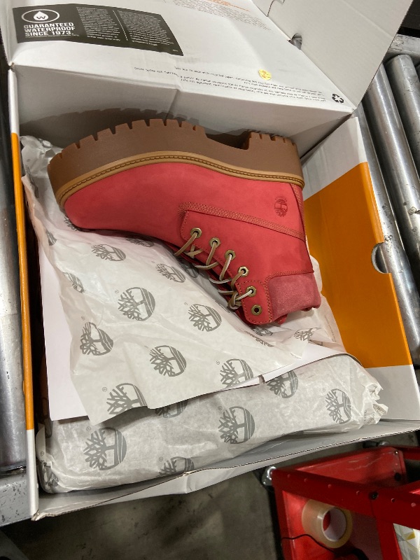 Photo 1 of Timberland Women's Stone Street 6 Inch Waterproof Boot, Medium Red Nubuck, 10 M US