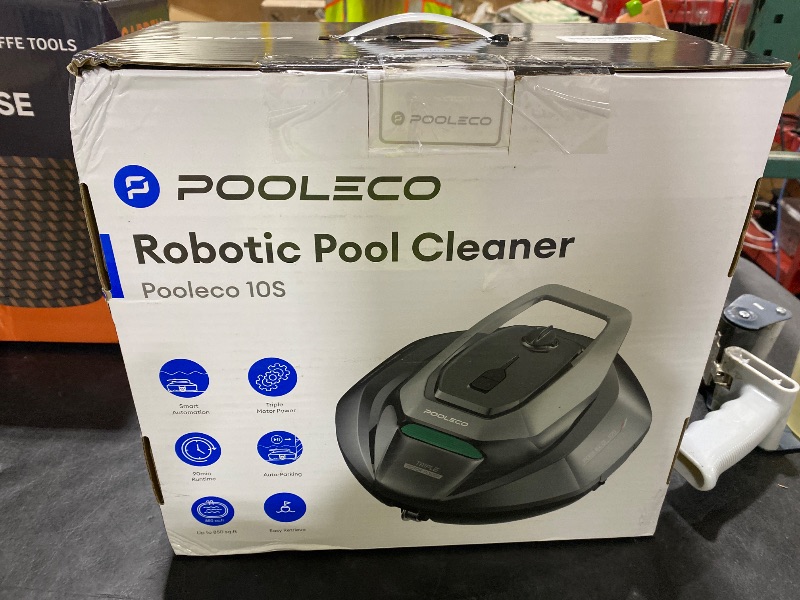 Photo 1 of Pooleco Cordless Robotic Pool Cleaner with Remote Control, Pool Vacuum for Above & In-Ground Pool with 90 Mins Runtime, Self-Parking,Fast Charging, Ideal for Above Ground Pools up to 850 Sq.ft