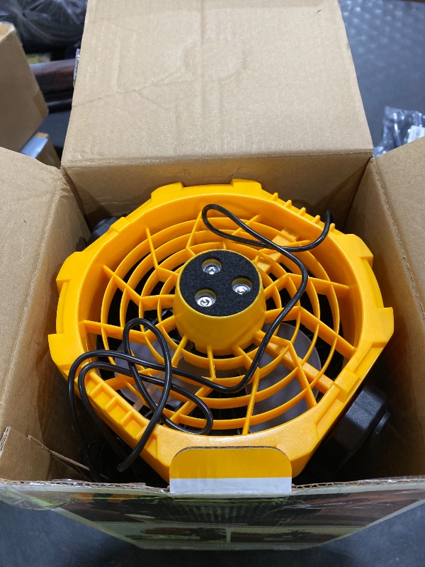 Photo 1 of 2026 New Portable Misting Fan with 30000mAh Rechargeable Battery, 120° Auto Oscillating Battery Powered Fan, 4 Speeds Spray Fan with LED Battery Indicator for Camping, Patio, Outdoor, Travel (yellow)