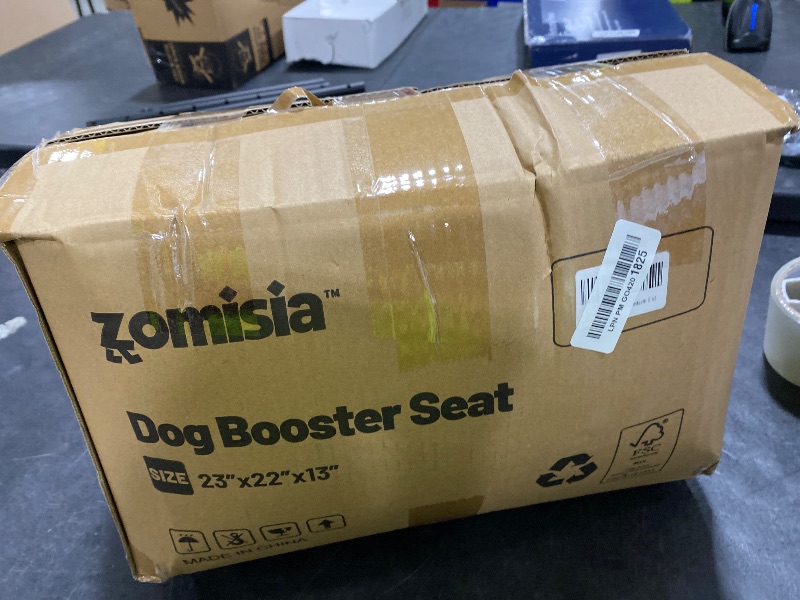 Photo 1 of ZOMISIA Dog Car Seat for Small Dogs - Waterproof Pet Booster Seat for Car with Clip-On Safety Leash, Soft Travel Carrier for Puppy up to 25 lbs, Memory Foam Filling & 2 Adjustable Buckles Houndstooth