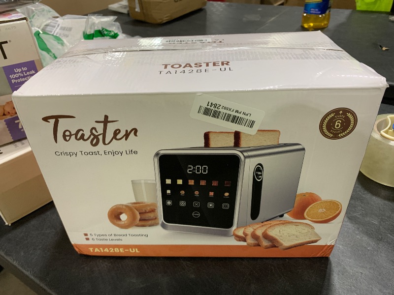 Photo 1 of 2 Slice Toaster, Smart Digital Touchscreen with Memory Function, 1.5" Extra-Wide Slots, 5 Bread Types & 6 Browning Settings, 900W for Fast Toasting, Defrost & Reheat Modes