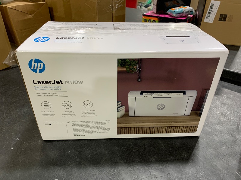 Photo 1 of HP LaserJet M110w Wireless Black & White Printer, Print, Fast speeds, Easy Setup, Mobile Printing, Best-for-Small Teams