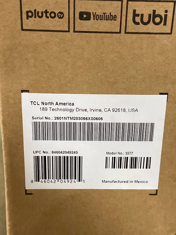Photo 1 of TCL Amazon Exclusive 55 Inch Class T7 Series | 4K QLED HDR Lag-Free Smart Google TV | 55T7, 2025 Model | 120Hz-144Hz High Brightness, Dolby Atmos, Alexa Voice Remote AI Streaming Gaming Television