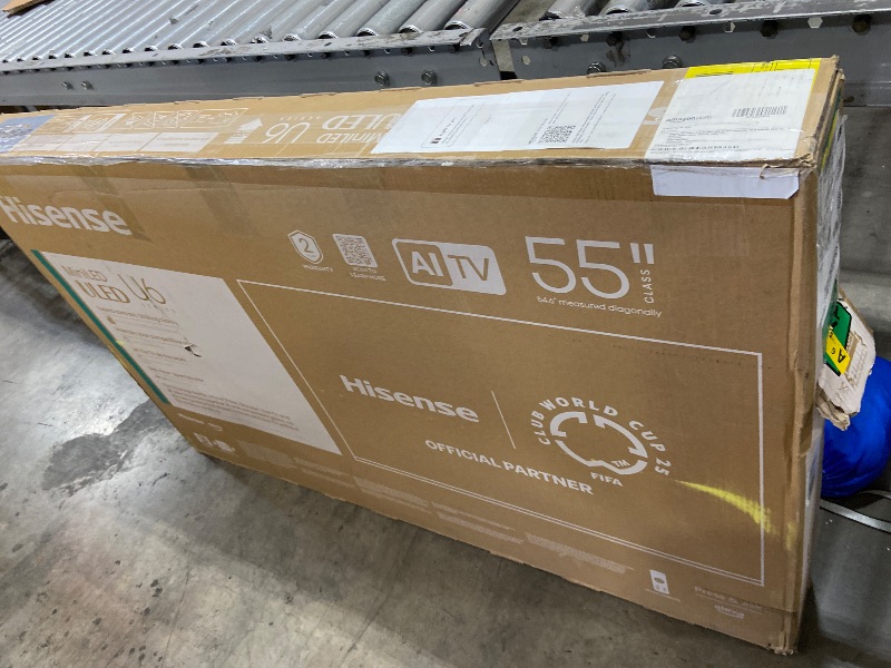 Photo 1 of Hisense 55" Class U6 Series Mini-LED 4K UHD Smart Fire TV (55U65QF, 2025 Model) - QLED, Native 144Hz, HDR10+, Dolby Vision IQ, Dolby Atmos, Game Mode Pro, ALLM, Alexa Built in, Black