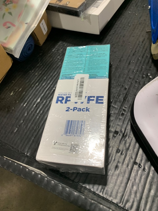 Photo 1 of GE RPWFE Refrigerator Water Filter, Genuine Replacement Filter, Certified to Reduce Lead, Sulfur, and 50+ Other Impurities, Replace Every 6 Months for Best Results, Pack of 2
