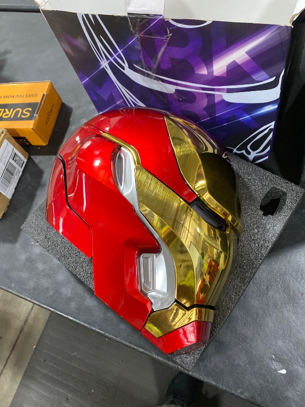 Photo 1 of Iron-Man MK 50 1:1 Wearable Helmet - Voice, Touch, and RC with LED Eyes, Realistic Sound Effects, Movable Back and Ear Panels, Perfect for Cosplay and Collectible Figures for Adults and Teens