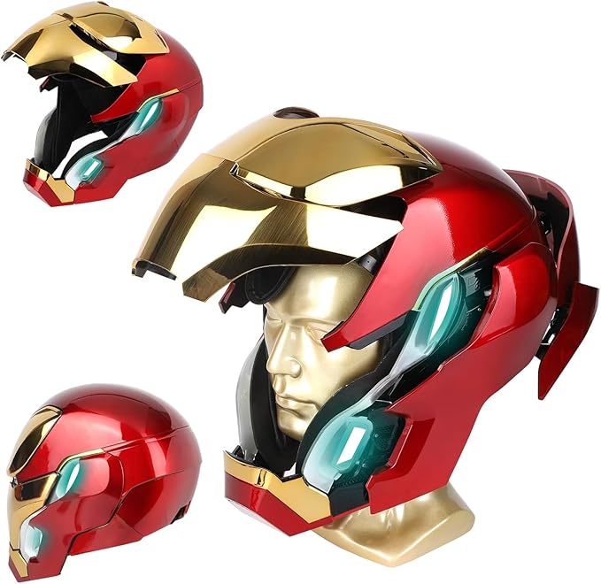 Photo 1 of Iron-Man MK 50 1:1 Wearable Helmet - Voice, Touch, and RC with LED Eyes, Realistic Sound Effects, Movable Back and Ear Panels, Perfect for Cosplay and Collectible Figures for Adults and Teens