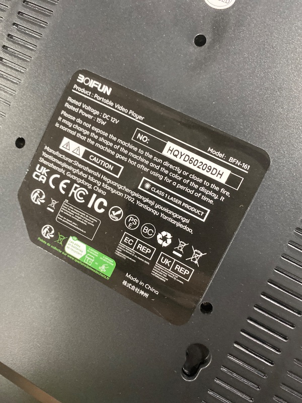 Photo 1 of MISSING CHARGER -------------------------------------------------------------------------------17.5" Portable DVD Player with 15.6" Large HD Screen, 6 Hours Rechargeable Battery, Support USB/SD Card/Sync TV and Multiple Disc Formats, High Volume Speaker, 