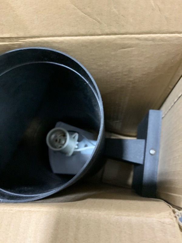 Photo 1 of Progress Lighting 5-Inch Cylinder Outdoor Wall Sconce, 2-Light Modern Wall Mount Up and Down Lights, Interior and Exterior Lighting for Home or Porch, Polycarbonate Construction, Black (P5713-31)