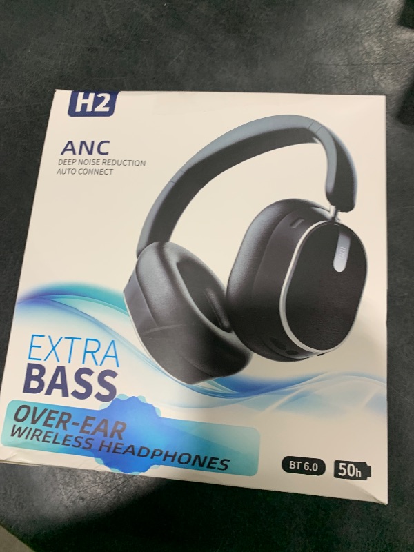 View 4 of MMWOWARTS Hybrid Active Noise Cancelling Bluetooth Headphones, Bluetooth 6.0 Over Ear Wireless Headphones with 60H Playtime, Hi-Res Audio, Deep Bass, Memory Foam Ear Cups