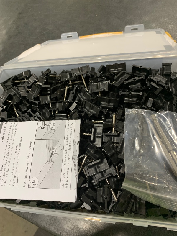 Photo 1 of ManCoda Hidden Deck Fasteners for Composite Decking Board, Universal Hidden Fasteners with Stainless Steel Screws, Composite Decking Clips for Wood Deck Framing, 900 Pack for 500 SQ.FT.