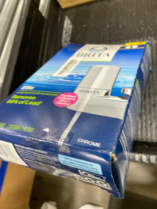Photo 1 of Brita Faucet Mount Water Filter System, Chrome, No-Wait Filtration, Easy Install, Multi-Use Tap Water Filter for Kitchens, Bathrooms & Small Spaces