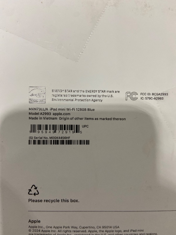 Photo 1 of Apple iPad mini (A17 Pro): Apple Intelligence, 8.3-inch Liquid Retina Display, 128GB, Wi-Fi 6E, 12MP Front/12MP Back Camera, Touch ID, All-Day Battery Life — Blue- IPAD ONLY