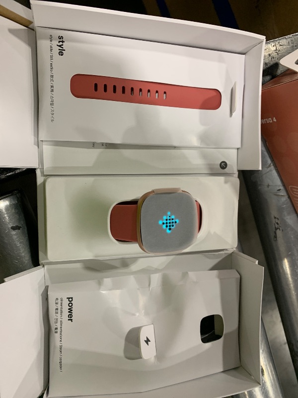 Photo 1 of Fitbit Versa 4 Fitness Smartwatch with Daily Readiness - 3-Month Google Health Premium Membership Included - GPS, 24/7 Heart Rate, 40+ Exercise Modes, Sleep Tracking - Pink Sand/Copper Rose
