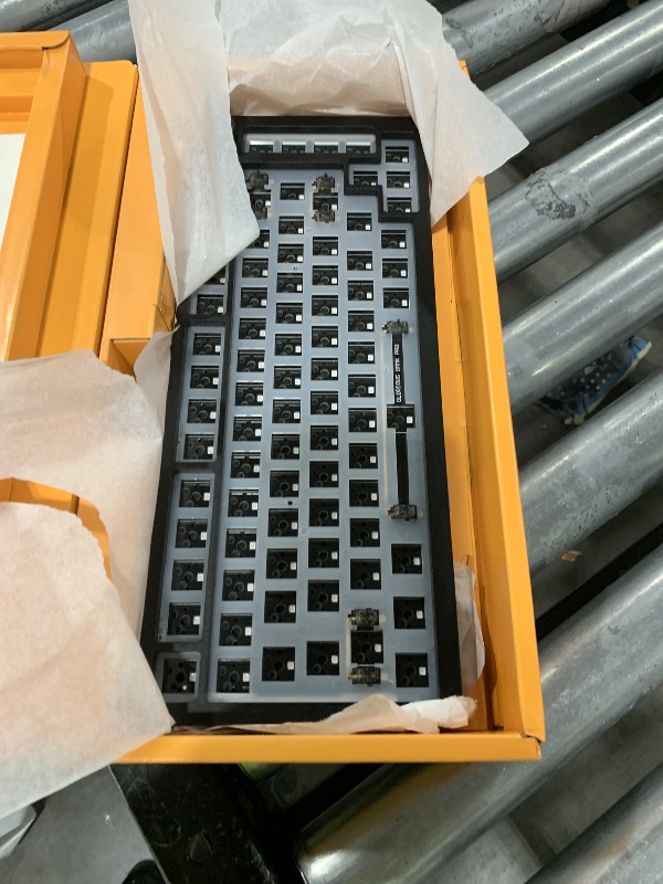 Photo 1 of Glorious Gaming - GMMK 3 PRO Barebones Custom Keyboard Kit w/Knob, Custom Modular Aluminum Body & Gasket System, Hotswappable 75% Keyboard, Sound Dampening Foam, Aluminum Switch Plate ANSI (Black)
