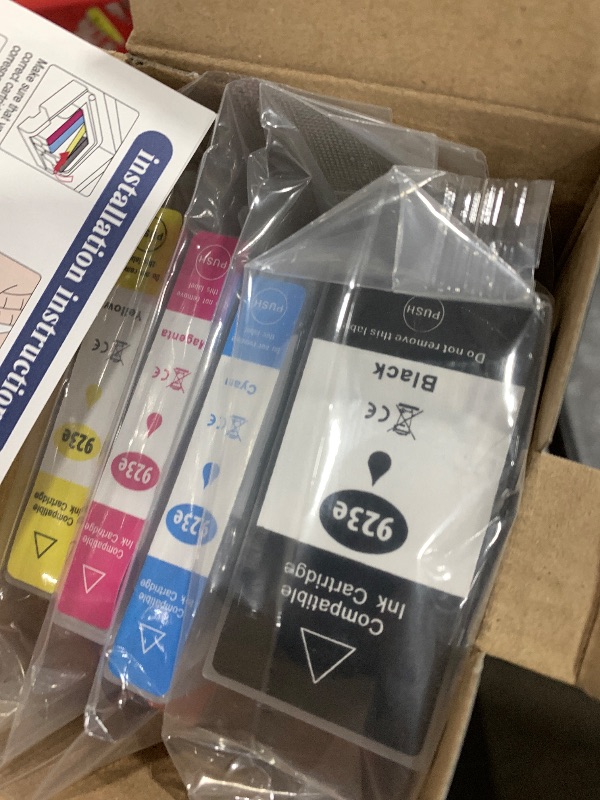 Photo 1 of 923e Ink Cartridges Combo Pack Replacement for HP 923 XL 923XL Work with OfficeJet 8120, 8122, 8124e, Pro 8135e, 8138e, 8139e, 8130e, 8132e Printers with V25.2.1 Chip 4- Pack Cyan Magenta Yellow Black