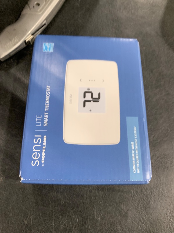 Photo 1 of Sensi Lite Smart Thermostat, Programmable, WiFi, Easy DIY, Works With Alexa, ENERGY STAR Certified, ST25W, Most Systems C-Wire Not Required, C-Wire needed with Heat/Cool Only & Heat Pump System -White