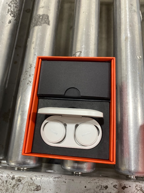 Photo 1 of Denon PerL Pro True Wireless Earbuds - Adaptive Active Headphones Wireless Noise Canceling, Masimo Adaptive Acoustic Technology, Spatial Audio, 32Hr Battery Life, Wirefree Charging, White