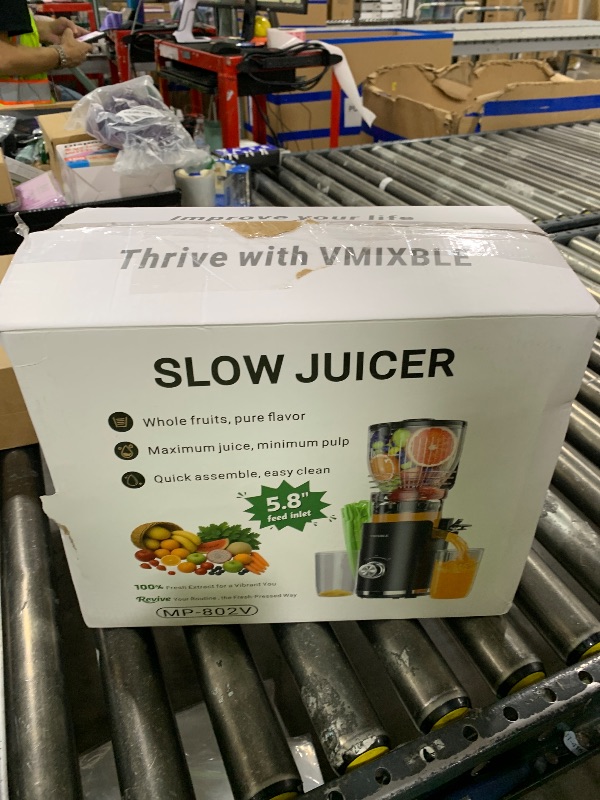 Photo 1 of ITEM IS MISSING PARTS. UNSURE WHAT PARTS ARE MISSING.----------------------------------------------------Juicer Machines, Cold Press Juicer with 5.8" Wide Feed Chute, 300W Slow Masticating Juicer for Whole Fruits & Vegetables, High Juice Yield, Easy to Cl
