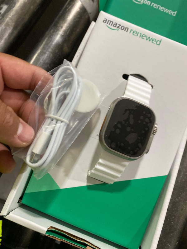 Photo 1 of Apple Watch Ultra 2 [GPS + Cellular, 49mm] - Titanium Case With White Ocean Band, One Size (Renewed Premium)